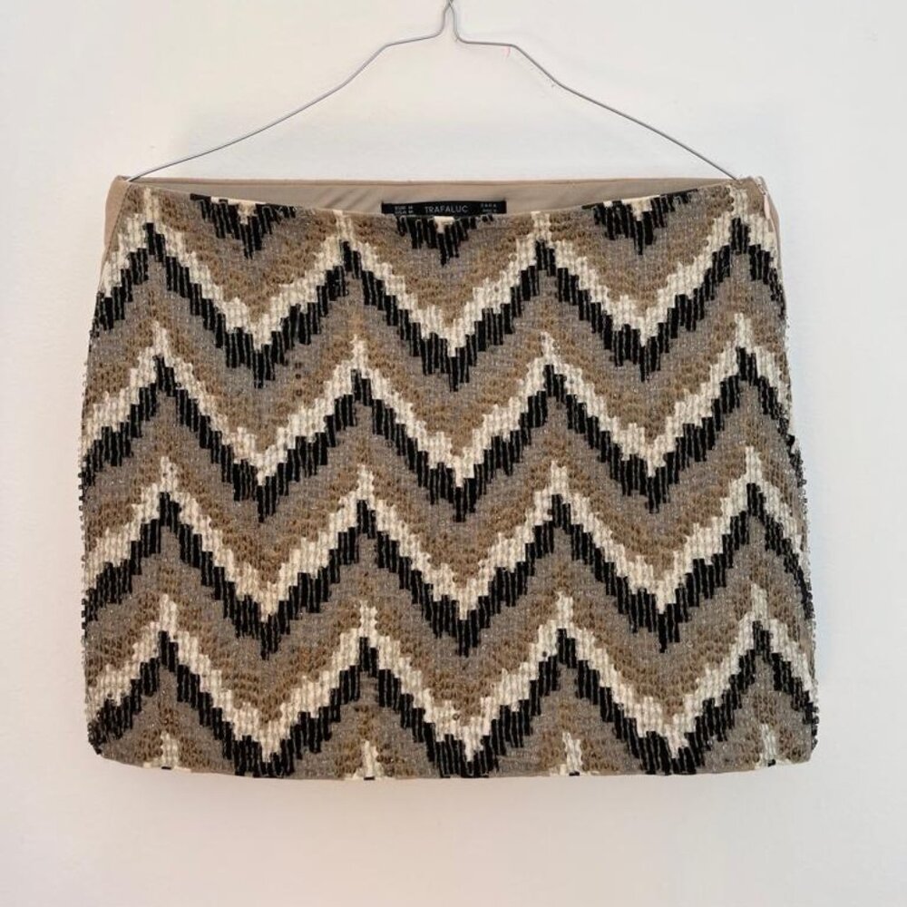 Zara skirt beige with beads